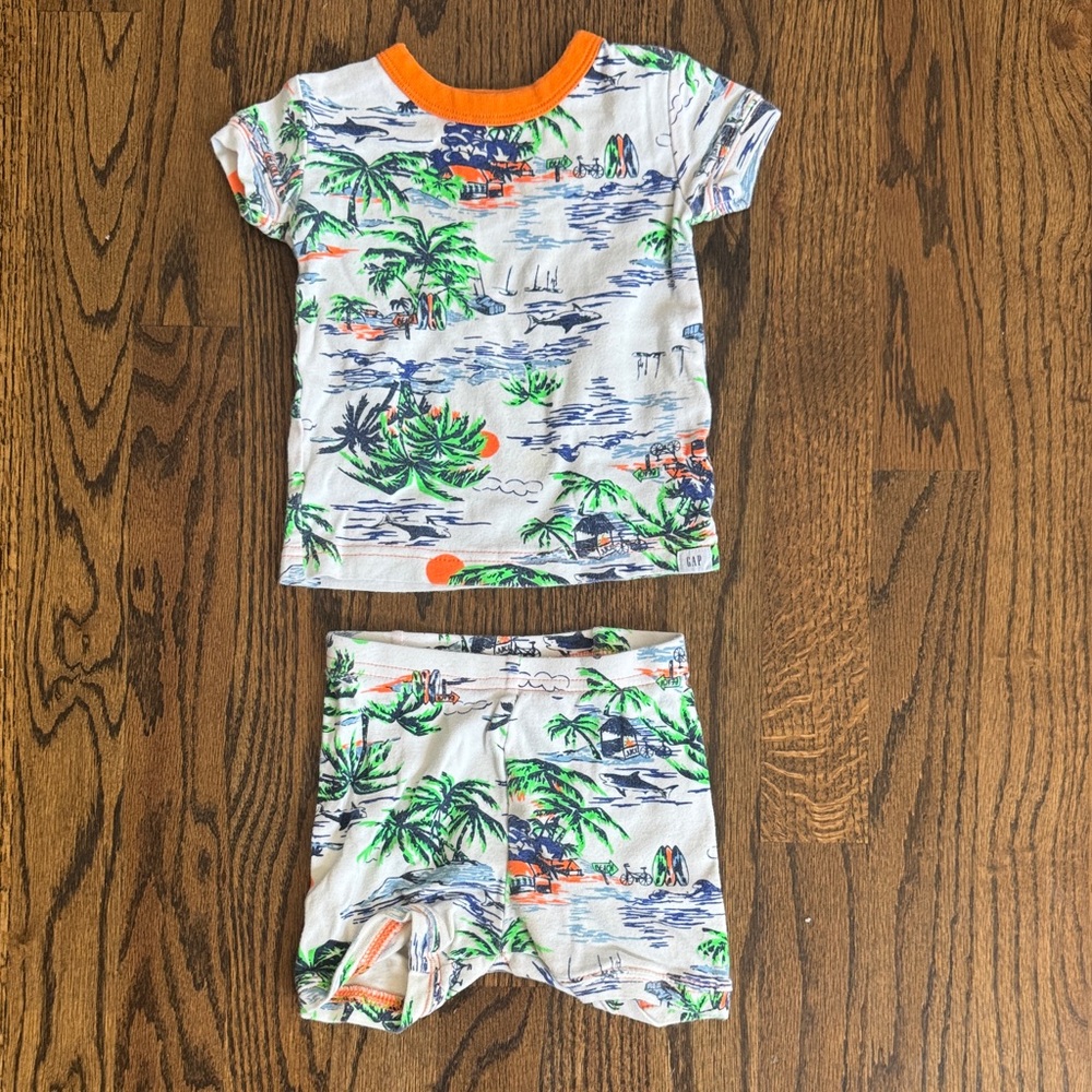 GAP Kids Pajamas - Orange, Green, Blue Print